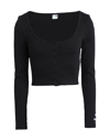 PUMA PUMA CLASSICS RIBBED LONGSLEEVE TEE WOMAN T-SHIRT BLACK SIZE L COTTON, POLYESTER, ELASTANE