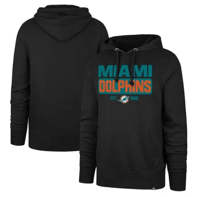 47 ' Black Miami Dolphins Box Out Headline Pullover Hoodie