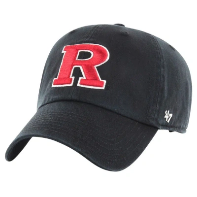 47 ' Black Rutgers Scarlet Knights Clean Up Adjustable Hat