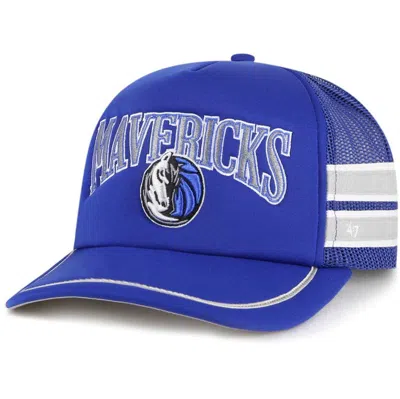 47 ' Blue Dallas Mavericks Sidebrand Stripes Trucker Adjustable Hat