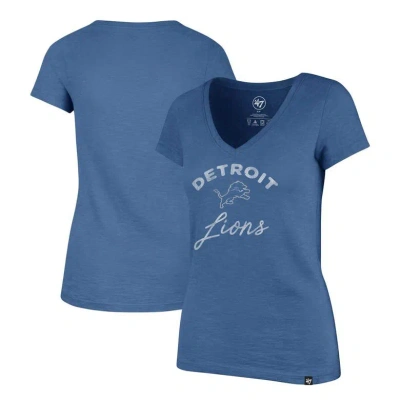 47 ' Blue Detroit Lions Avery Scrum V-neck T-shirt