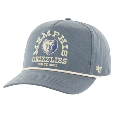 47 '  Blue Memphis Grizzlies Canyon Ranchero Hitch Adjustable Hat In Gray