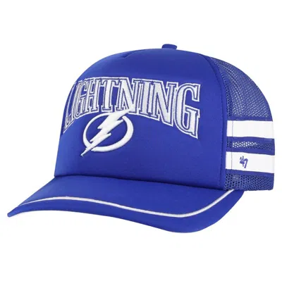 47 ' Blue Tampa Bay Lightning Sideband Stripes Trucker Snapback Hat