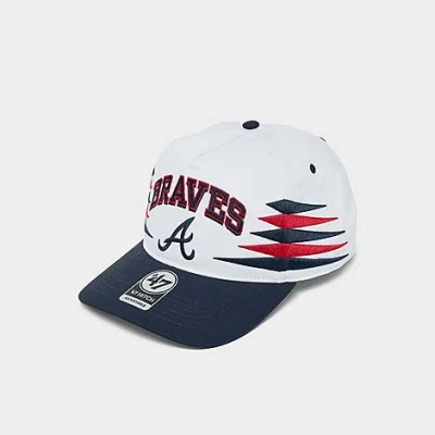 47 Brand '47 Atlanta Braves Mlb Diamond Cut Hitch Snapback Hat In White
