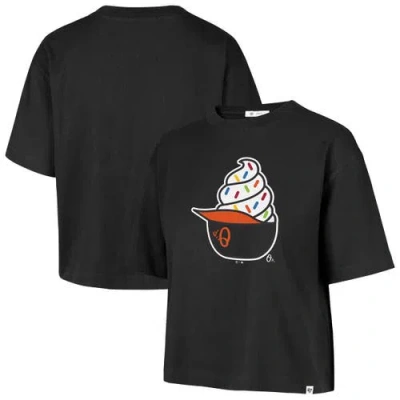 47 Brand '47  Black Baltimore Orioles Ice Cream Helmet T-shirt