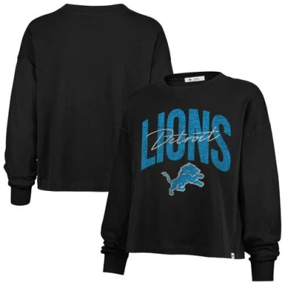 47 Brand '47 Black Detroit Lions Muse Sydney Long Sleeve T-shirt