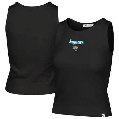47 Brand '47 Black Jacksonville Jaguars Cropped Straight Cut Ribbed Baby Tank Top