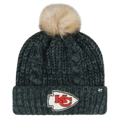 47 Brand '47 Black Kansas City Chiefs Meeko Cuffed Knit Hat With Pom