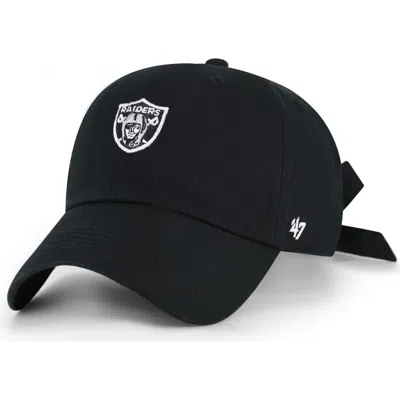 47 Brand '47 Black Las Vegas Raiders Bow Back Clean Up Adjustable Hat