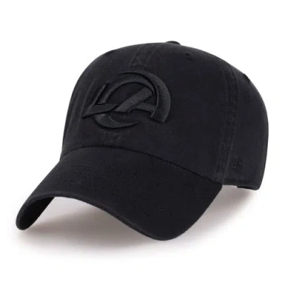 47 Brand '47 Black Los Angeles Rams Tonal Clean Up Adjustable Hat