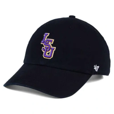 47 Brand '47 Black Lsu Tigers Clean Up Adjustable Hat In Purple