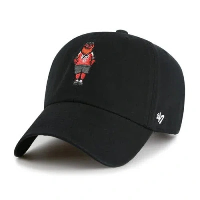 47 Brand '47 Black Philadelphia Flyers Gritty Alternate Logo Clean Up Adjustable Hat