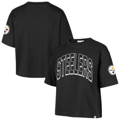47 Brand '47 Black Pittsburgh Steelers Call Out Reed City T-shirt