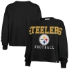 47 Brand '47 Black Pittsburgh Steelers Outreach City Oversized Long Sleeve T-shirt In Black