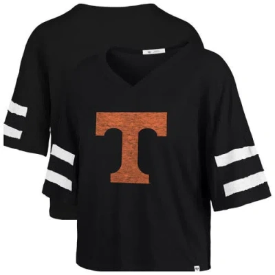 47 Brand '47 Black Tennessee Volunteers Premier Scout Sleeve Stripe Relaxed Dolman T-shirt