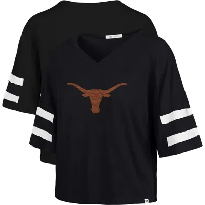 47 Brand '47 Black Texas Longhorns Premier Scout Sleeve Stripe Relaxed Dolman T-shirt