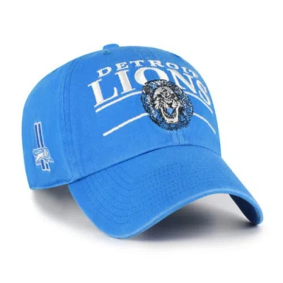 47 Brand '47 Blue Detroit Lions Throwback Graphic Clean Up Adjustable Hat