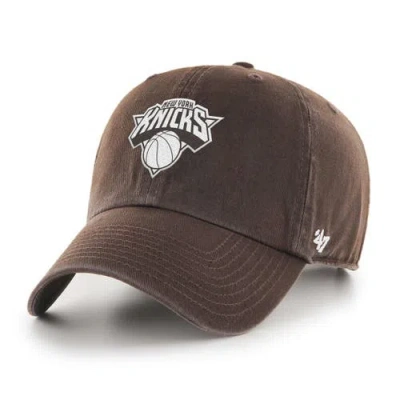 47 Brand '47 Brown New York Knicks Color Pack Clean Up Adjustable Hat