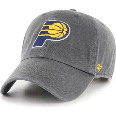 47 Brand '47 Charcoal Indiana Pacers Primary Logo Clean Up Adjustable Hat