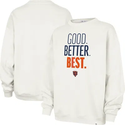 47 Brand '47 Cream Chicago Bears Good. Better. Best. Imprint Oversized Sweatshirt In White