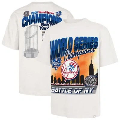 47 Brand '47 Cream New York Yankees 2000 World Series Champions Showcase Mvp Foundation T-shirt In White