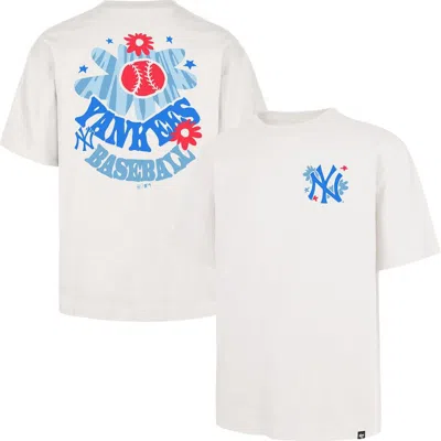 47 Brand '47 Cream New York Yankees Flora Foundation T-shirt In White