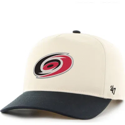 47 Brand '47 Cream/black Carolina Hurricanes Logo Hitch Adjustable Hat