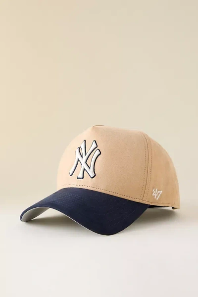 47 Brand '47 Faux-suede Yankees Baseball Cap In Brown