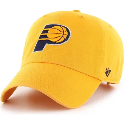47 Brand '47 Gold Indiana Pacers Core Logo Clean Up Adjustable Hat