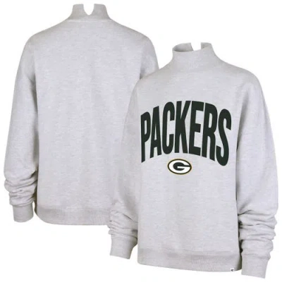 47 Brand '47 Gray Green Bay Packers Subtle Muse Mock Neck Sweatshirt