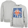 47 Brand '47  Gray New York Mets Letters Headline Pullover Sweatshirt In Gray