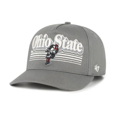 47 Brand Men's Gray Ohio State Buckeyes Script Fade Hitch Adjustable Hat