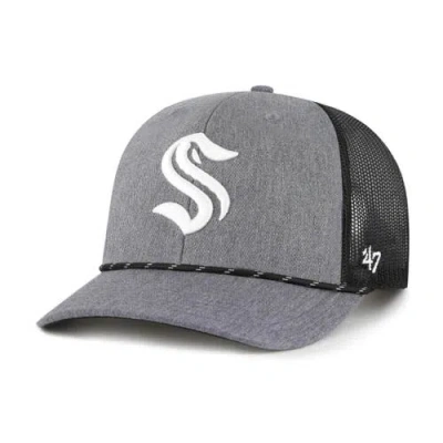 47 Brand '47 Gray Seattle Kraken Carbon Rope Trucker Adjustable Hat