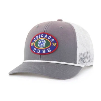 47 Brand '47 Gray/white Chicago Cubs Tide Sweep Rope Trucker Adjustable Hat