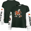 47 Brand '47 Green Miami Hurricanes Sydney Long Sleeve T-shirt In Green