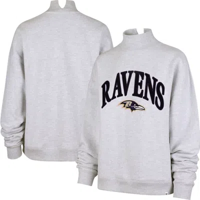 47 Brand '47 Heather Gray Baltimore Ravens Vantage Mock Neck Pullover Sweatshirt