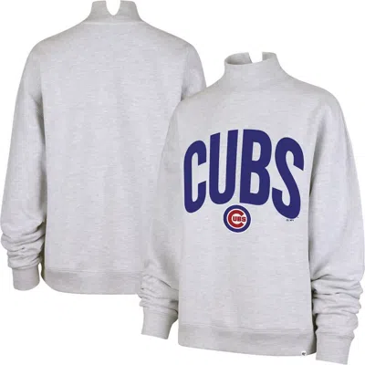 47 Brand '47  Heather Gray Chicago Cubs Subtle Muse Mock Neck Sweatshirt In Multi