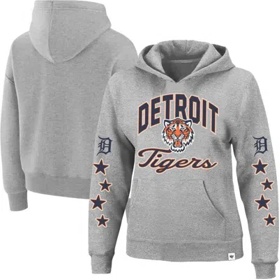 47 Brand '47  Heather Gray Detroit Tigers Plus Size Starry Eye Hoodie