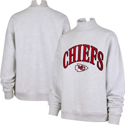 47 Brand '47 Heather Gray Kansas City Chiefs Vantage Mock Neck Pullover Sweatshirt