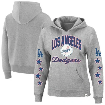47 Brand '47 Heather Gray Los Angeles Dodgers Plus Size Starry Eye Hoodie