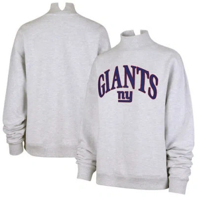47 Brand '47 Heather Gray New York Giants Vantage Mock Neck Pullover Sweatshirt