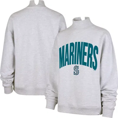 47 Brand '47  Heather Gray Seattle Mariners Subtle Muse Mock Neck Sweatshirt