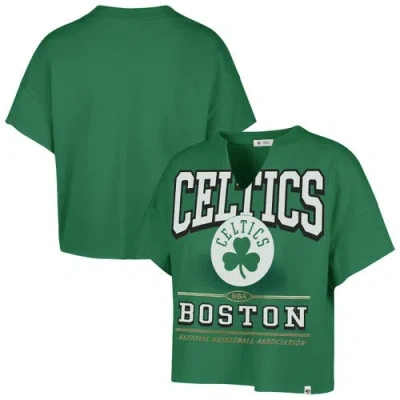 47 Brand '47 Kelly Green Boston Celtics Elation Oversized Notch Neck T-shirt
