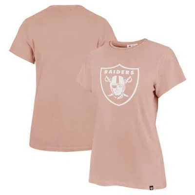47 Brand '47  Light Pink Las Vegas Raiders Premier Frankie T-shirt In Neutral