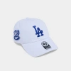 47 Brand '47 Los Angeles Dodgers Mlb Badges Clean Up Strapback Hat In White