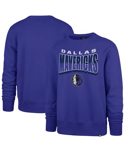 47 Brand 47 Men's & Women's Blue Dallas Mavericks Brush By Headline Crewneck Sweatshirt