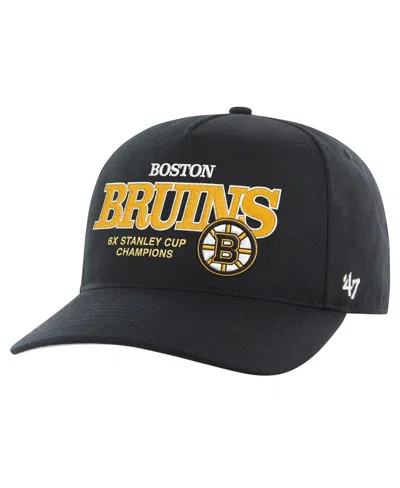 47 Brand 47 Men's Black Boston Bruins 6x Stanley Cup Champions Penalty Box Hitch Adjustable Hat