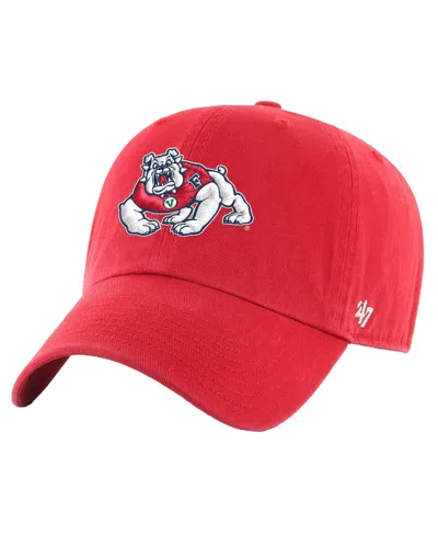 47 Brand 47 Men's Red Fresno State Bulldogs Clean Up Adjustable Hat