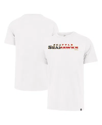 47 Brand 47 Men's White Seattle Seahawks Flag Script Franklin T-shirt