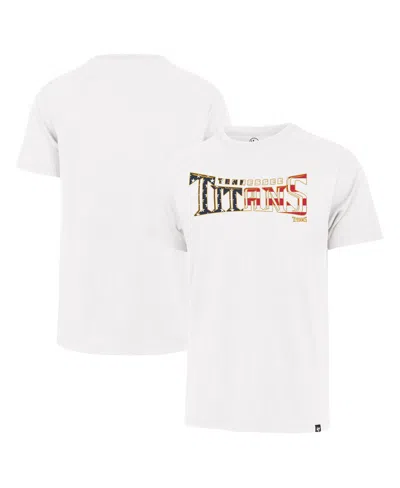 47 Brand 47 Men's White Tennessee Titans Flag Script Franklin T-shirt